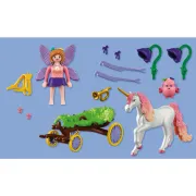 Playmobil - Jucarie de rol Unicorn cu trasura zanei - ARTPM72216