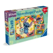 Ravensburger - Puzzle Disney Stitch 3x49 piese - ARTRVSPC04114