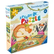 Ravensburger - Puzzle interactiv cu buton sonor pentru testarea rapiditatii animalute jucause 4x35 piese - ARTRVSPC04171