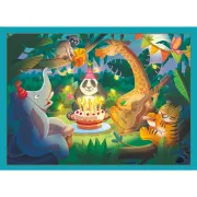 Ravensburger - Puzzle interactiv cu buton sonor pentru testarea rapiditatii animalute jucause 4x35 piese - ARTRVSPC04171