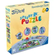 Ravensburger - Puzzle interactiv cu buton sonor pentru testarea rapiditatii Disney Stitch 4x35 piese - ARTRVSPC04178