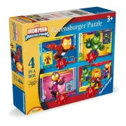 Ravensburger - Puzzle Iron Man si prietenii 4 buc in cutie 12 16 20 24 piese - ARTRVSPC04190