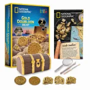 National Geographic - Set educativ Descopera doua replici de dubloni si trei exemplare de pirita - ARTNG20011