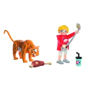 Playmobil - Jucarie de rol Vizitator zoo si tigru - ARTPM72089