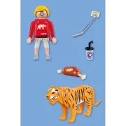 Playmobil - Jucarie de rol Vizitator zoo si tigru - ARTPM72089