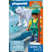 Playmobil - Jucarie de rol Ingrijitor zoo si urs polar - ARTPM72090