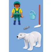 Playmobil - Jucarie de rol Ingrijitor zoo si urs polar - ARTPM72090