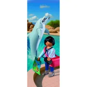 Playmobil - Jucarie de rol Vizitatoare zoo si delfin - ARTPM72091