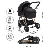 Carucior Fill Elix transformabil 2 in 1 black Fillikid