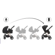 Carucior Fill Elix transformabil 2 in 1 black Fillikid