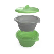 Castronel Chicco din silicon pentru gatit la aburi, verde, 6luni+ CHC12437-7