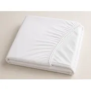 Cearsaf Impermeabil Cu Elastic 140x70 Cm, Jerseu Bumbac, Alb - Danpol Pjb14070w