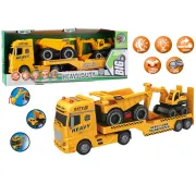 Heavy Duty Big Road &ndash; camion transportor cu basculanta si excavator, 42 cm SOLGL43290