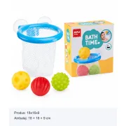 Joc de baschet baie Apli Kids Bath Time, cos cu ventuze, 3 mingi, 18x16x9 cm, 2+ ani SOLAPL20677