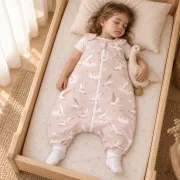 Sac De Dormit De Vara Cu Picioare Amy Gae Tele Calatoare, Bumbac, 1 Tog, Marimea M (92-98cm), 68x52cm ,   Cu E Osete Integrate Pjb85378