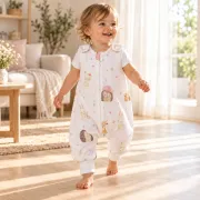 Sac De Dormit De Vara Cu Picioare Amy Imbratie Ari Din Padure, Viscoza Din Bambus, 1 Tog, Marimea S (80-86cm), 62x50cm ,   Cu E Osete Integrate Pjb85720