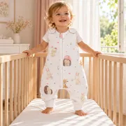 Sac De Dormit De Vara Cu Picioare Amy Imbratie Ari Din Padure, Viscoza Din Bambus, 1 Tog, Marimea S (80-86cm), 62x50cm ,   Cu E Osete Integrate Pjb85720