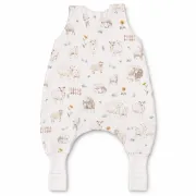Sac De Dormit De Vara Cu Picioare Amy Mielue Ei Pe Pajie Te, Viscoza Din Bambus, 1 Tog, Marimea S (80-86cm), 62x50cm ,   Cu E Osete Integrate Pjb85719