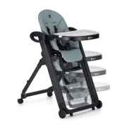 Scaun de masa, Petite&Mars, Tasty, Multifunctional 3 in 1, Pana la 15 kg, Reglabil pe inaltime in 7 pozitii, Spatar reglabil pana la 175 grade, Suport picioare si tavita reglabile, Cu roti, Pliabil, Aluminiu, 6-36 luni, Albastru BYN361878