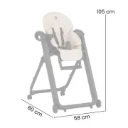 Scaun de masa, Petite&Mars, Tasty, Multifunctional 3 in 1, Pana la 15 kg, Reglabil pe inaltime in 7 pozitii, Spatar reglabil pana la 175 grade, Suport picioare si tavita reglabile, Cu roti, Pliabil, Aluminiu, 6-36 luni, Albastru BYN361878