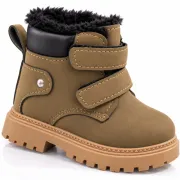 Ghete imblanite cu inchidere barete velcro, baieti, piele ecologica, model vivre