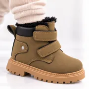 Ghete imblanite cu inchidere barete velcro, baieti, piele ecologica, model vivre