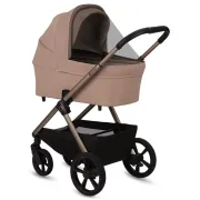 Carucior 2 in 1, Lionelo, Carmine, Parte sport si Landou anti-reflux, Salteluta ventilata, Reglare spatar, Suport de picioare, Maner reglabil, Sustine 22 kg, Cu accesorii, 0 luni+, Bej BYNLO-CARMINE_2IN1_BEIGE_SAND