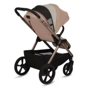 Carucior 2 in 1, Lionelo, Carmine, Parte sport si Landou anti-reflux, Salteluta ventilata, Reglare spatar, Suport de picioare, Maner reglabil, Sustine 22 kg, Cu accesorii, 0 luni+, Bej BYNLO-CARMINE_2IN1_BEIGE_SAND