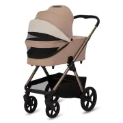 Carucior 2 in 1, Lionelo, Carmine, Parte sport si Landou anti-reflux, Salteluta ventilata, Reglare spatar, Suport de picioare, Maner reglabil, Sustine 22 kg, Cu accesorii, 0 luni+, Bej BYNLO-CARMINE_2IN1_BEIGE_SAND