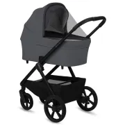 Carucior 2 in 1, Lionelo, Carmine, Parte sport si Landou anti-reflux, Salteluta ventilata, Reglare spatar, Suport de picioare, Maner reglabil, Sustine 22 kg, Cu accesorii, 0 luni+, Gri BYNLO-CARMINE_2IN1_GREY_STONE