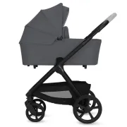 Carucior 2 in 1, Lionelo, Carmine, Parte sport si Landou anti-reflux, Salteluta ventilata, Reglare spatar, Suport de picioare, Maner reglabil, Sustine 22 kg, Cu accesorii, 0 luni+, Gri BYNLO-CARMINE_2IN1_GREY_STONE