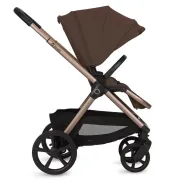 Carucior 2 in 1, Lionelo, Carmine, Parte sport si Landou anti-reflux, Salteluta ventilata, Reglare spatar, Suport de picioare, Maner reglabil, Sustine 22 kg, Cu accesorii, 0 luni+, Maro BYNLO-CARMINE_2IN1_BROWN_CHOCOLATE