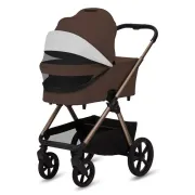 Carucior 2 in 1, Lionelo, Carmine, Parte sport si Landou anti-reflux, Salteluta ventilata, Reglare spatar, Suport de picioare, Maner reglabil, Sustine 22 kg, Cu accesorii, 0 luni+, Maro BYNLO-CARMINE_2IN1_BROWN_CHOCOLATE