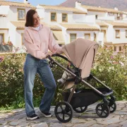 Carucior 2 in 1, Lionelo, Carmine, Parte sport si Landou anti-reflux, Salteluta ventilata, Reglare spatar, Suport de picioare, Maner reglabil, Sustine 22 kg, Cu accesorii, 0 luni+, Negru BYNLO-CARMINE_2IN1_BLACK_ONYX
