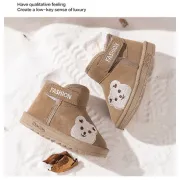 Cizme maro teddy, superbaby, piele ecologica, maro ad26