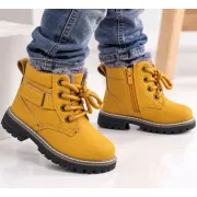Ghete imblanite pentru baieti, superbaby, model sami, maro, piele ecologica