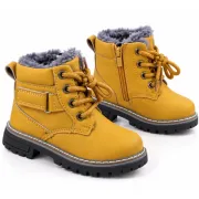 Ghete imblanite pentru baieti, superbaby, model sami, maro, piele ecologica