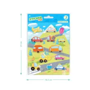 Set cu abtibilduri reutilizabile - vehicule in calatorie