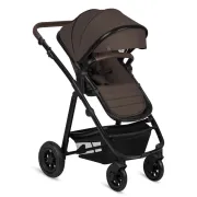 Carucior 3 in 1, Lionelo, Amber, Cadru aluminiu, Cu landou intarit si salteluta moale, Cu scoica auto testata ADAC, Reversibil, Cu accesorii, Geanta parinti, Pana la 22 kg, Maro BYNLO-AMBER_3IN1_BROWN_CHOCOLATE