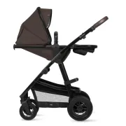 Carucior 3 in 1, Lionelo, Amber, Cadru aluminiu, Cu landou intarit si salteluta moale, Cu scoica auto testata ADAC, Reversibil, Cu accesorii, Geanta parinti, Pana la 22 kg, Maro BYNLO-AMBER_3IN1_BROWN_CHOCOLATE