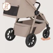 Carucior sport, Lionelo, Bett, Compact, Pliere rapida cu o mana, Copertina impermeabila UPF50+, Cu organizator ThermBag si accesorii, 6-48 luni, Sustine 22 kg, Bej Sand BYNLO-BETT_BEIGE_SAND