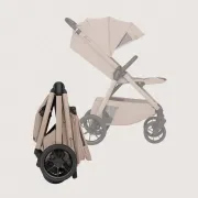 Carucior sport, Lionelo, Bett, Compact, Pliere rapida cu o mana, Copertina impermeabila UPF50+, Cu organizator ThermBag si accesorii, 6-48 luni, Sustine 22 kg, Bej Sand BYNLO-BETT_BEIGE_SAND