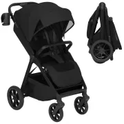 Carucior sport, Lionelo, Bett, Compact, Pliere rapida cu o mana, Copertina impermeabila UPF50+, Cu organizator ThermBag si accesorii, 6-48 luni, Sustine 22 kg, Black Onyx BYNLO-BETT_BLACK_ONYX