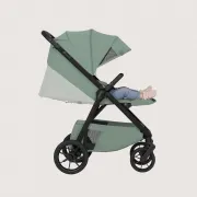 Carucior sport, Lionelo, Bett, Compact, Pliere rapida cu o mana, Copertina impermeabila UPF50+, Cu organizator ThermBag si accesorii, 6-48 luni, Sustine 22 kg, Green Sage BYNLO-BETT_GREEN_SAGE