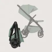 Carucior sport, Lionelo, Bett, Compact, Pliere rapida cu o mana, Copertina impermeabila UPF50+, Cu organizator ThermBag si accesorii, 6-48 luni, Sustine 22 kg, Green Sage BYNLO-BETT_GREEN_SAGE