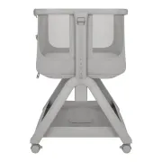 Patut co-sleeper, Lionelo , Evo Luna, 2 in 1, Cu laterala culisanta, Cu setare unghiulara, Cu roti, Reglabil in 6 pozitii pe inaltime, Gri BYNLO-LUNA_EVO_GREY_DOVE