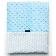 Paturica bebelusi Minky 75x100 Womar Zaffiro AN-MK-01 BBJAN-MK-01_Albastru Deschis/Gri/Alb
