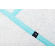Prosop de baie cu broderie Crocodil 80x80 Womar Zaffiro AN-ZC-80 BBJAN-ZC-80_Alb/Negru/Turcoaz