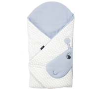 Paturica de infasat multifunctionala cu broderie Girafa Womar Zaffiro AN-BWZF-05GR BBJAN-BWZF-05GR_Gri/Alb