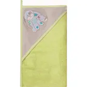 Prosop de baie cu gluga imprimeu velur 100 x 100 cm Womar Zaffiro AN-OW-01-10 BBJAN-OW-01-10_Verde/Gri/Albastru